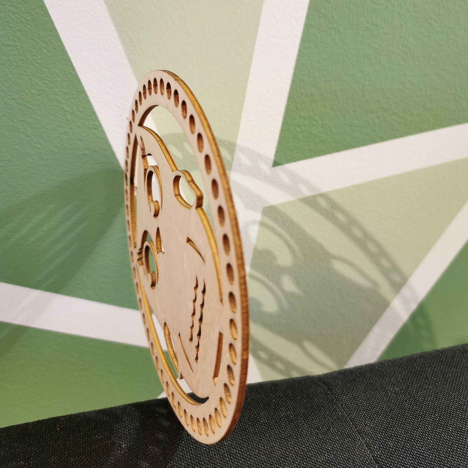 Base en bois pré-percer sculpter Hibou pour création crochet