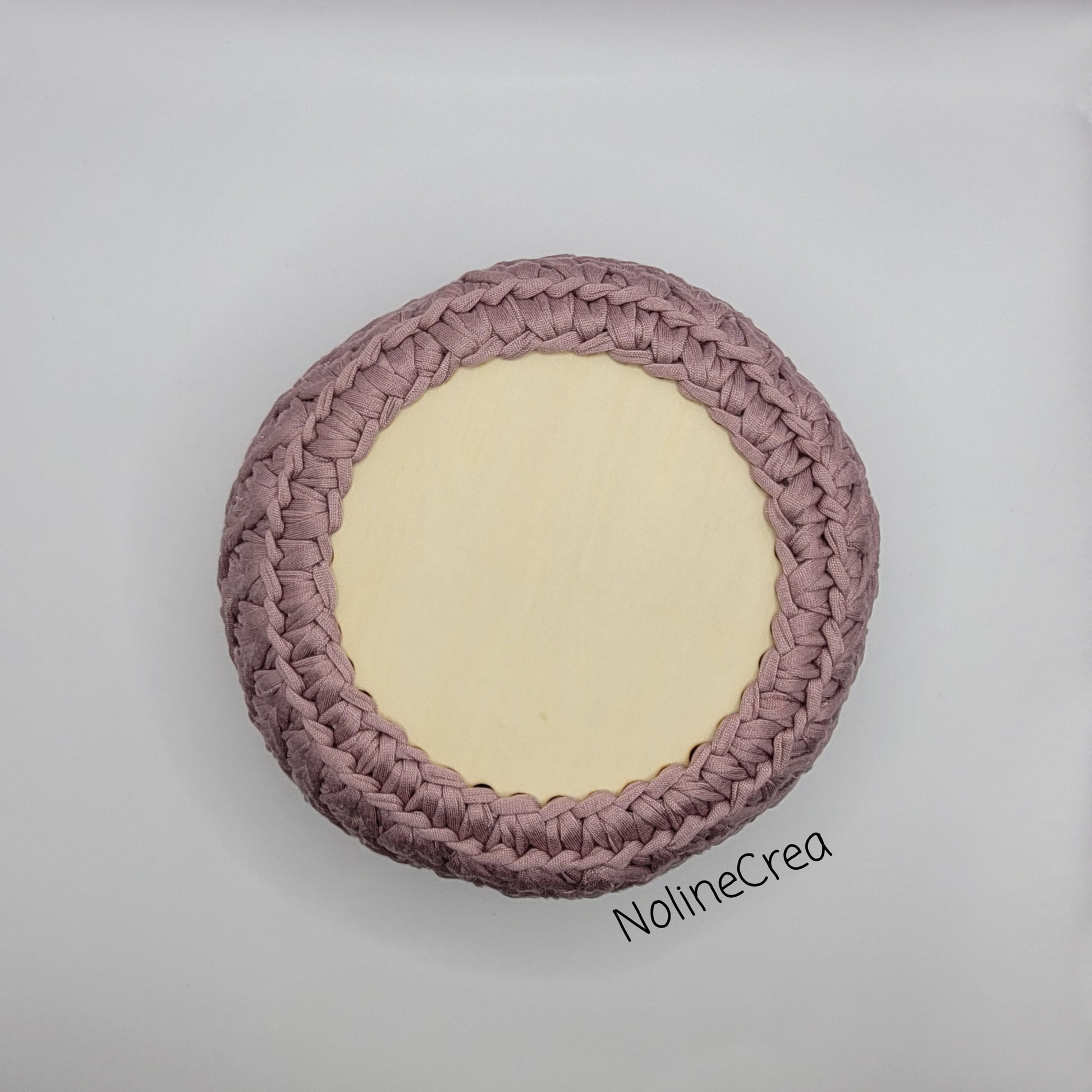 Panier rose poudrée, bonbonnière rose