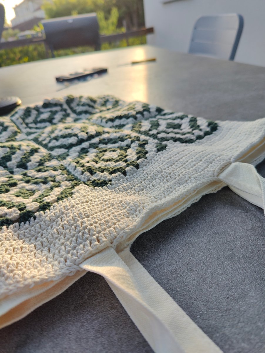 Totebag granny square en crochet