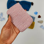 bandeau de tête au crochet fait avec fil brillant 