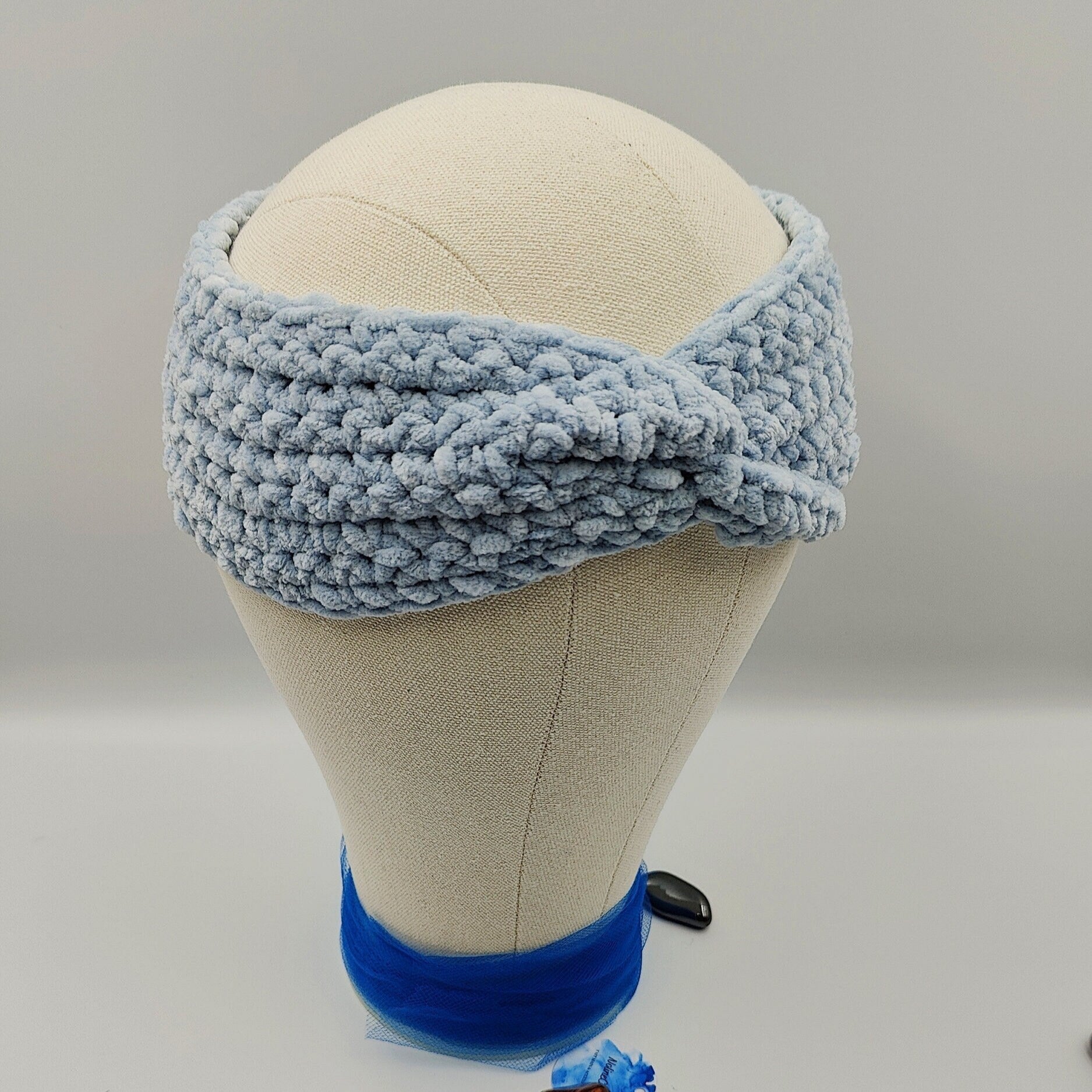 bandeau de tête au crochet effet velour