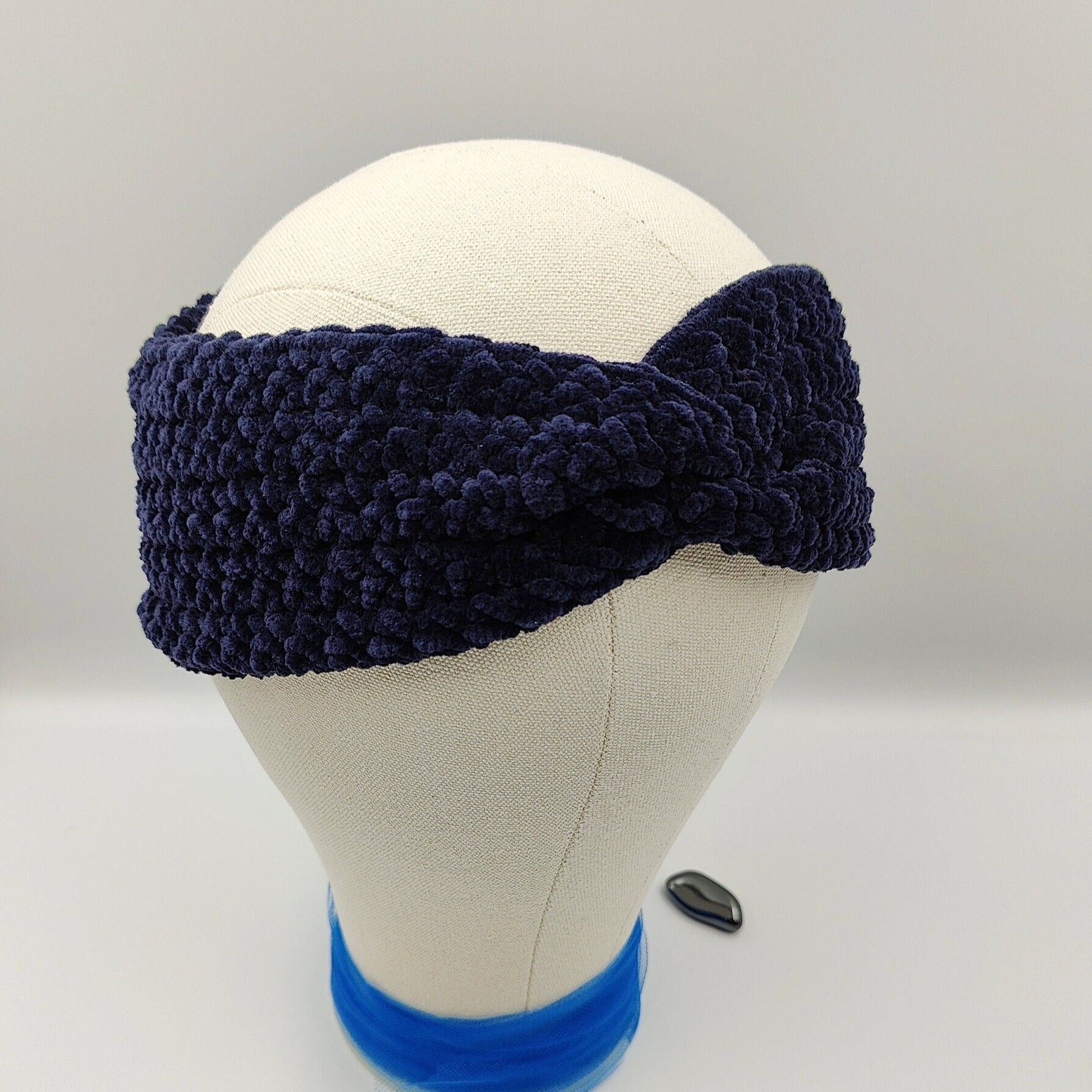 bandeau de tête au crochet effet velour