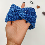 bandeau de tête au crochet effet velour