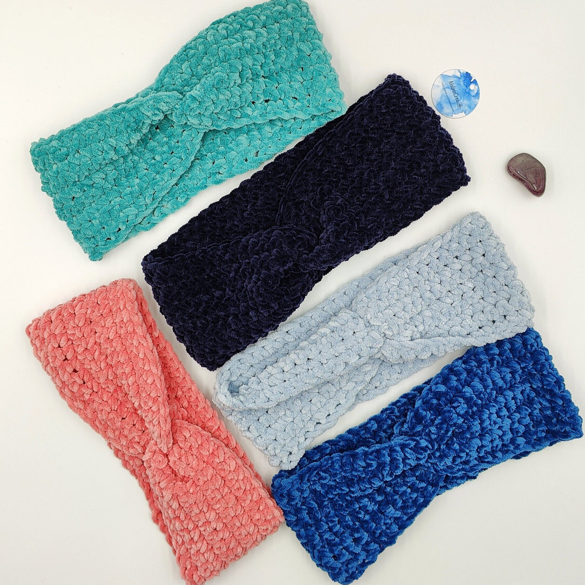 bandeau de tête au crochet effet velour