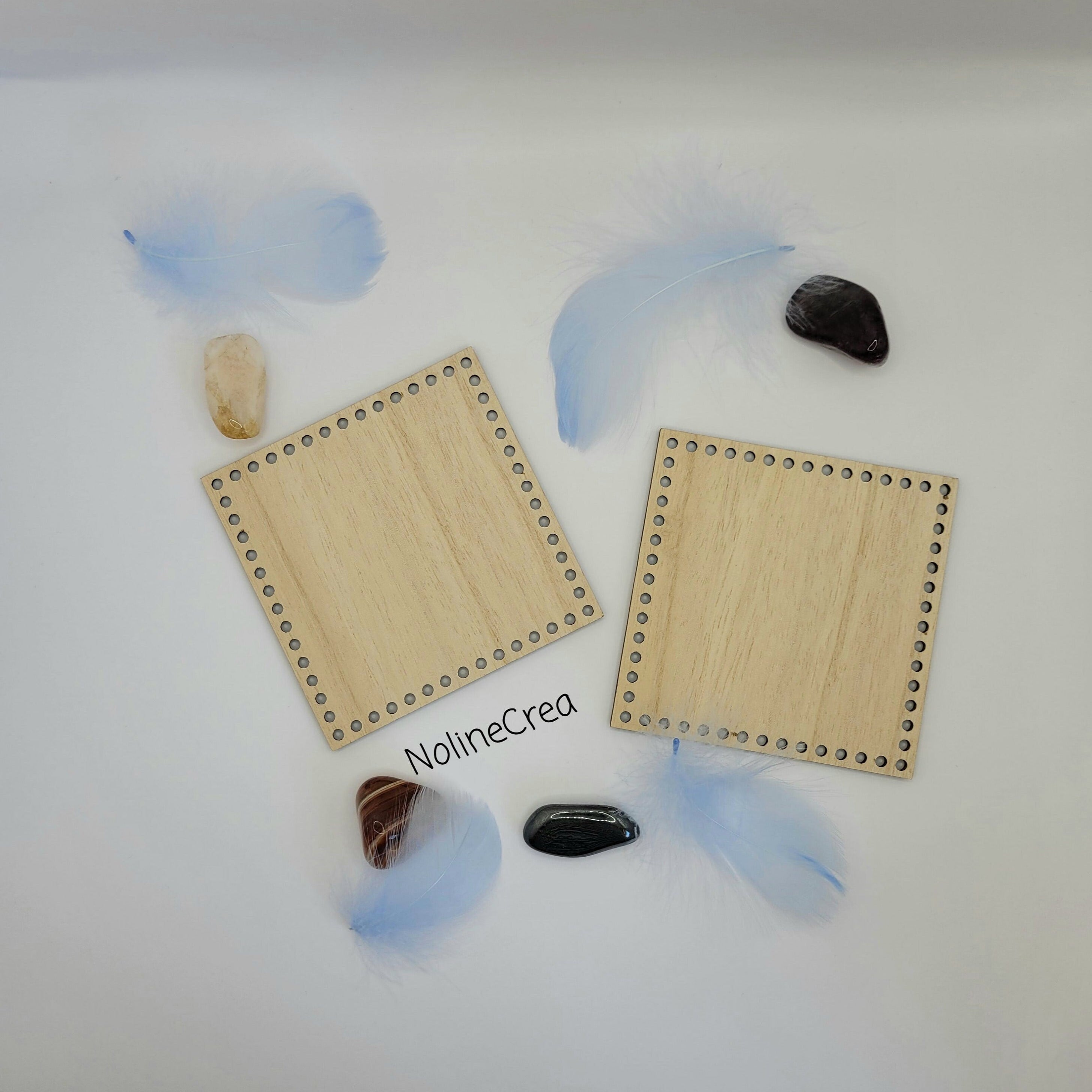 base en bois carrer 10x10 pré percé pour création crochet