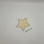 base en bois étoile 10cm pré percé motif pour création crochet