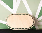 base en bois ovale pré percer pour création diy  au crochet

