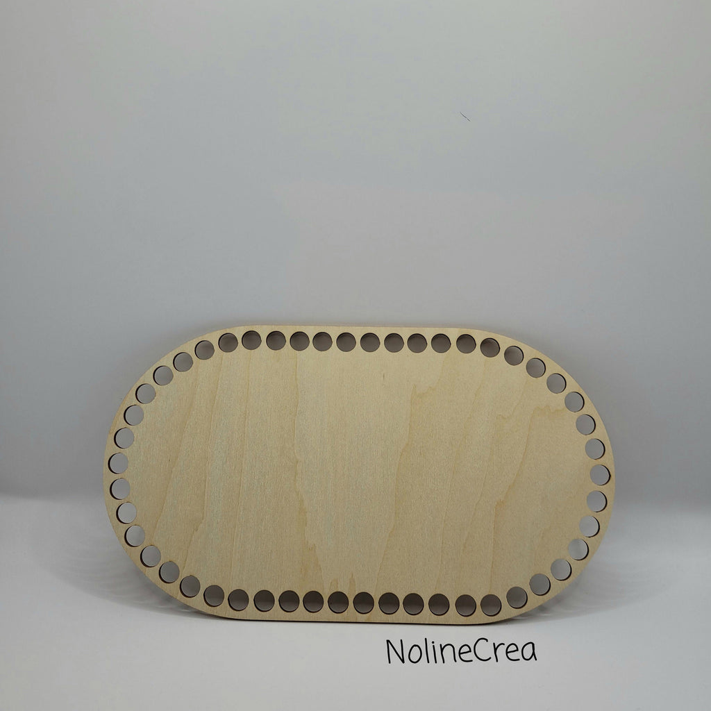 base en bois ovale pré percer pour création diy  au crochet