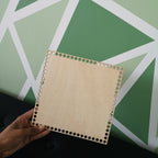 Base bois carré pour crochet, base en bois carré 20cm