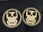 Base en  bois pré-percer sculpter Hibou pour création crochet