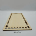base en bois rectangle pré percé pour création crochet