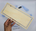 base en bois rectangle pré percé pour création crochet