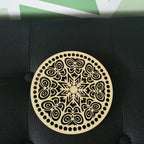 Base ronde en bois 15 ou 20 cm motif papillons pour création crochet