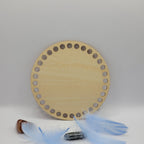 base en bois ronde pré-percer pour crochet