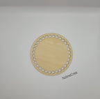 base en bois ronde pré-percer pour crochet