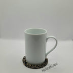 dessous de tasse ou verre base rond marron beige