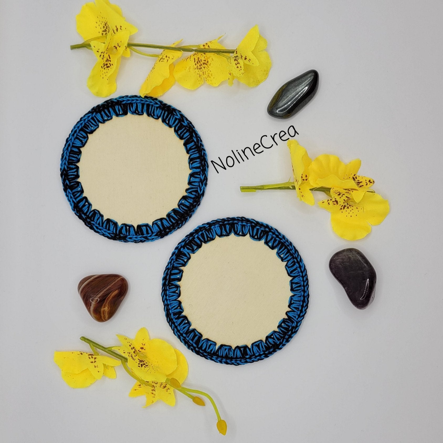 Dessous de verres et/ou tasses rond