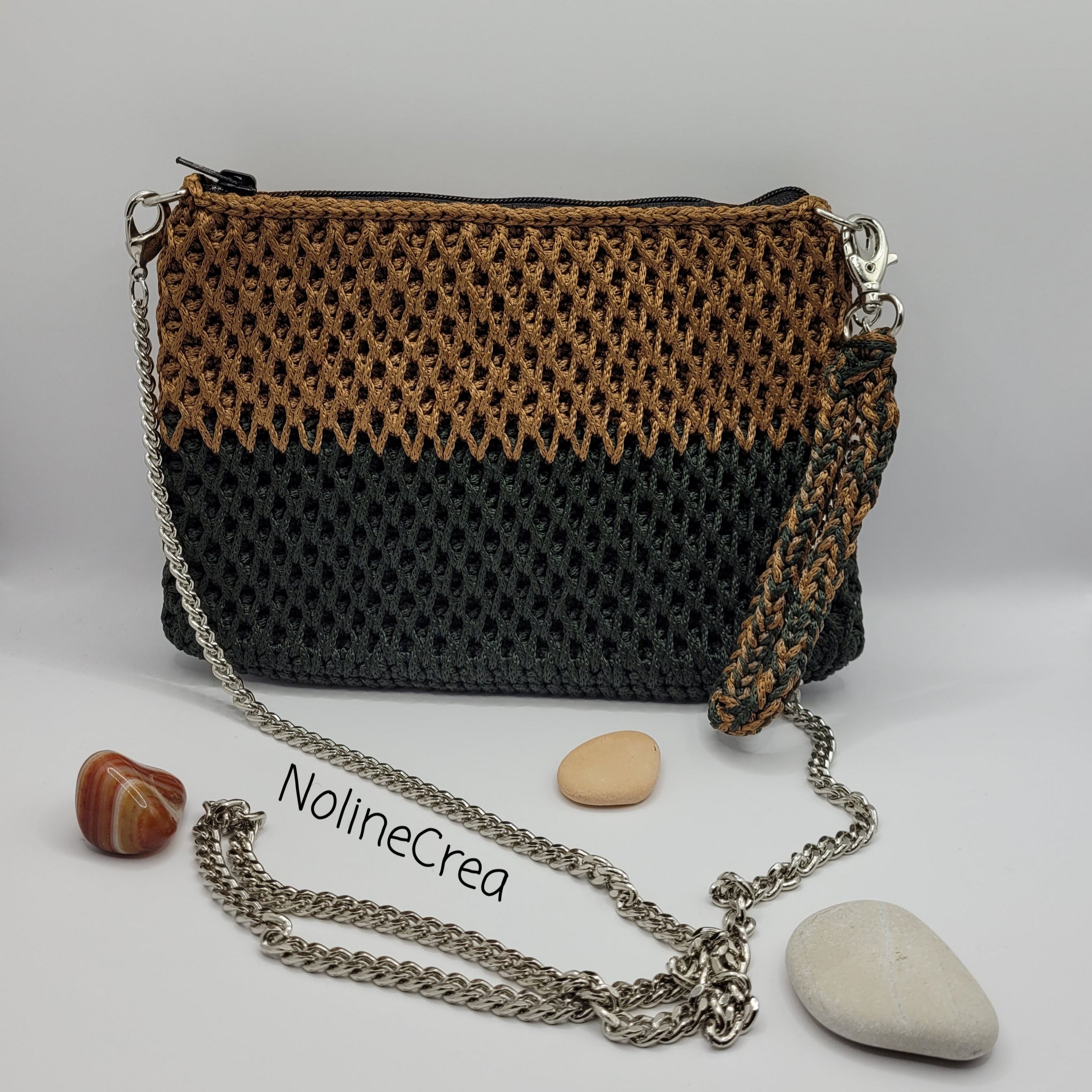 pochette bicolore jaune vert