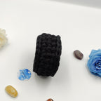 Petit panier fait main au crochet avec fil trapilho en tissus