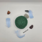 petit vide poche vert fait au crochet