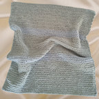 Couverture doux au crochet pour bébé bicolore point chevron