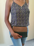 pochette bicolore jaune vert