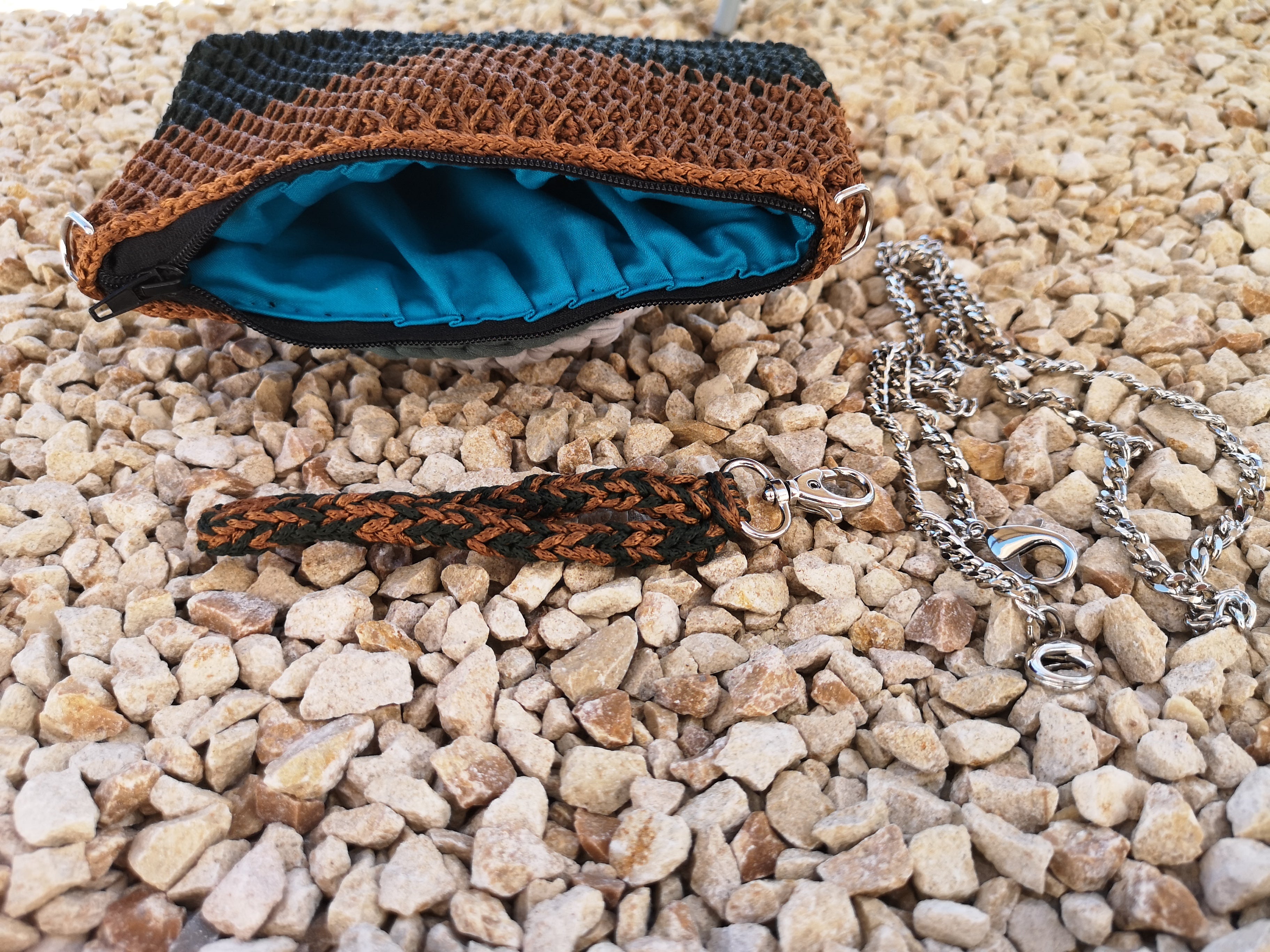 pochette bicolore jaune vert