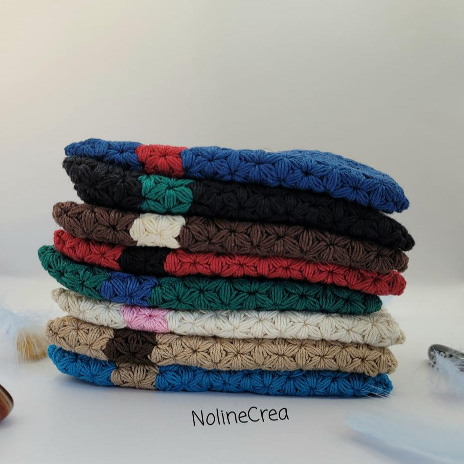 Lot de porte monnaie crochet jasmin stitch