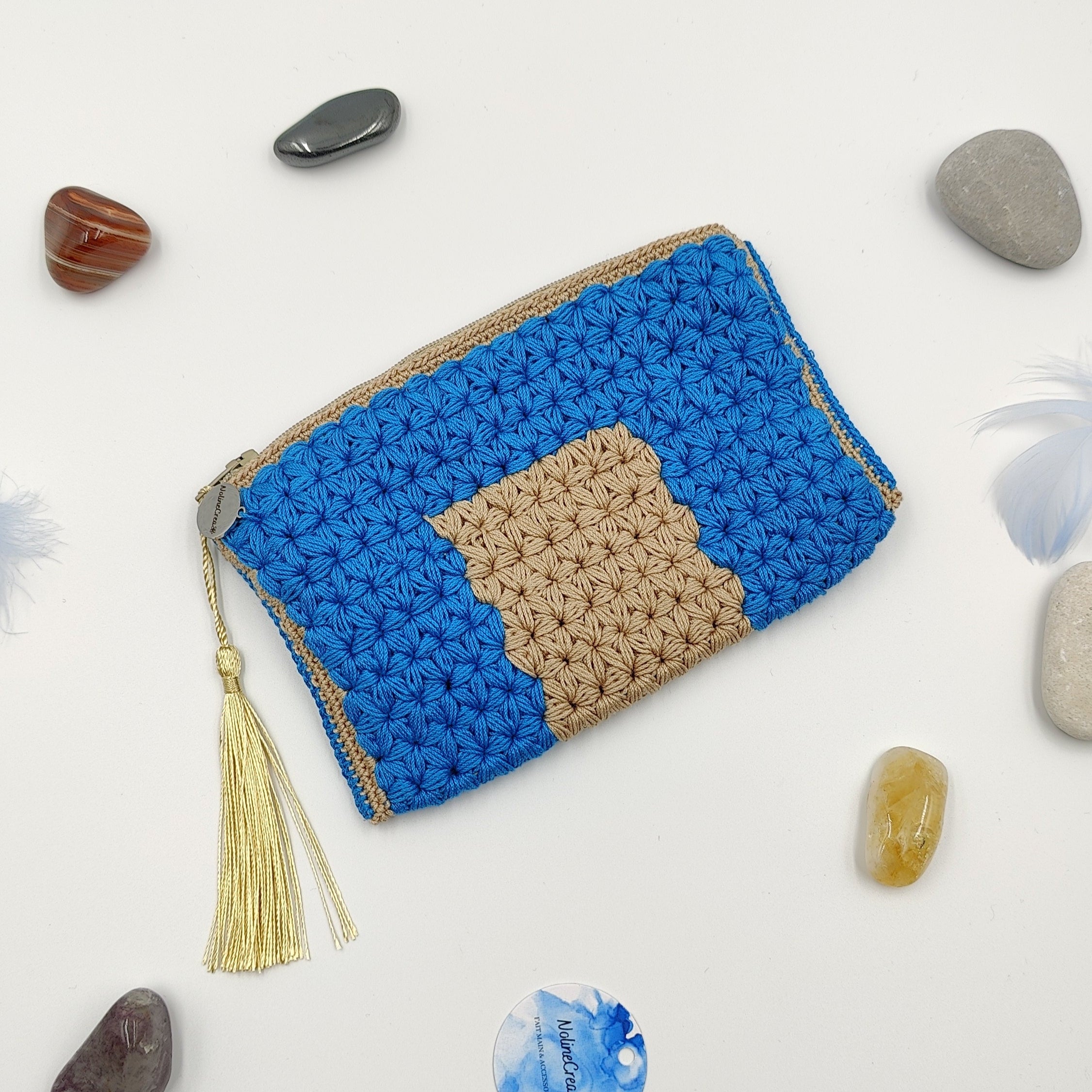 porte monnaie crochet point étoile