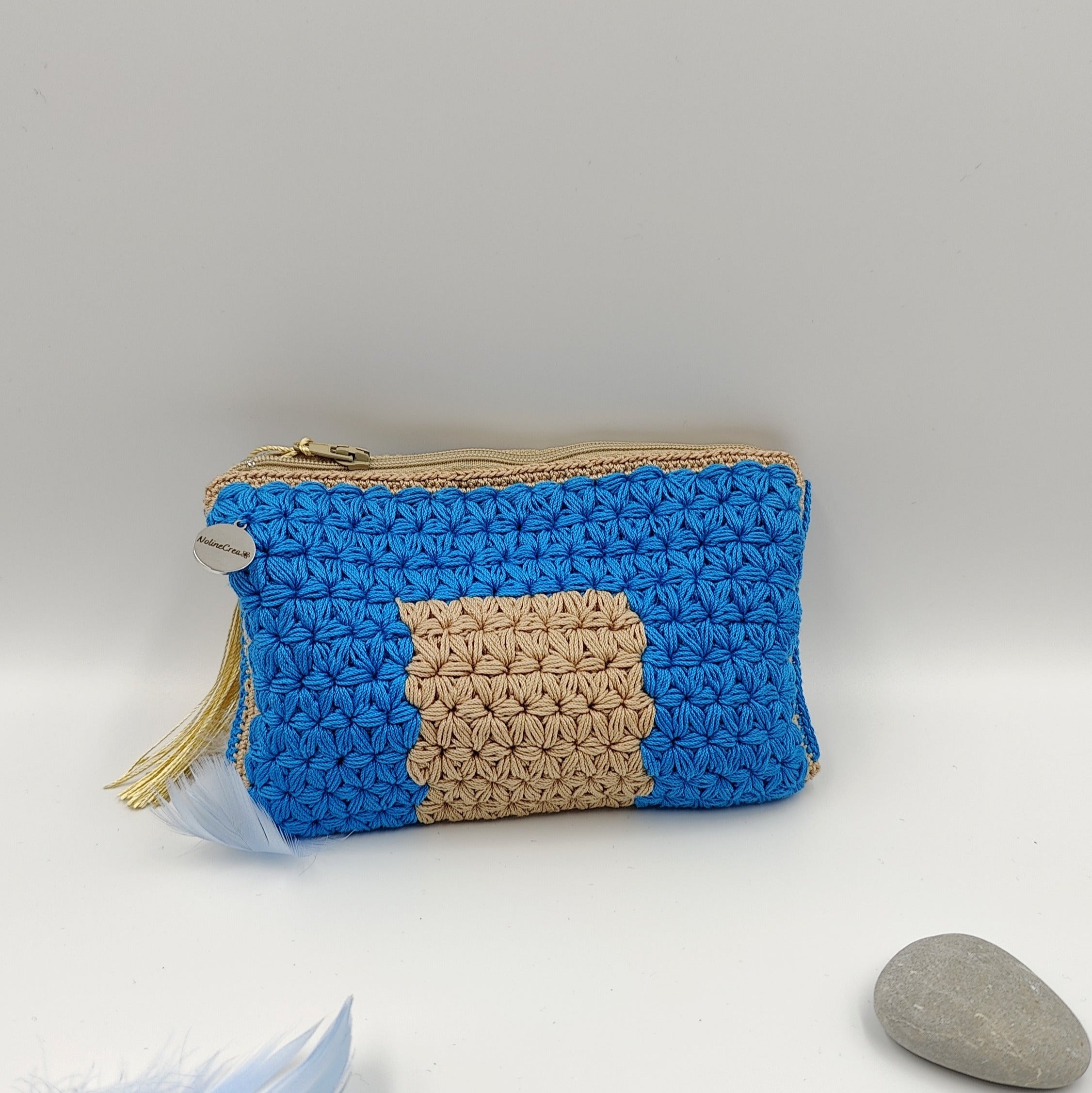 porte monnaie crochet point étoile