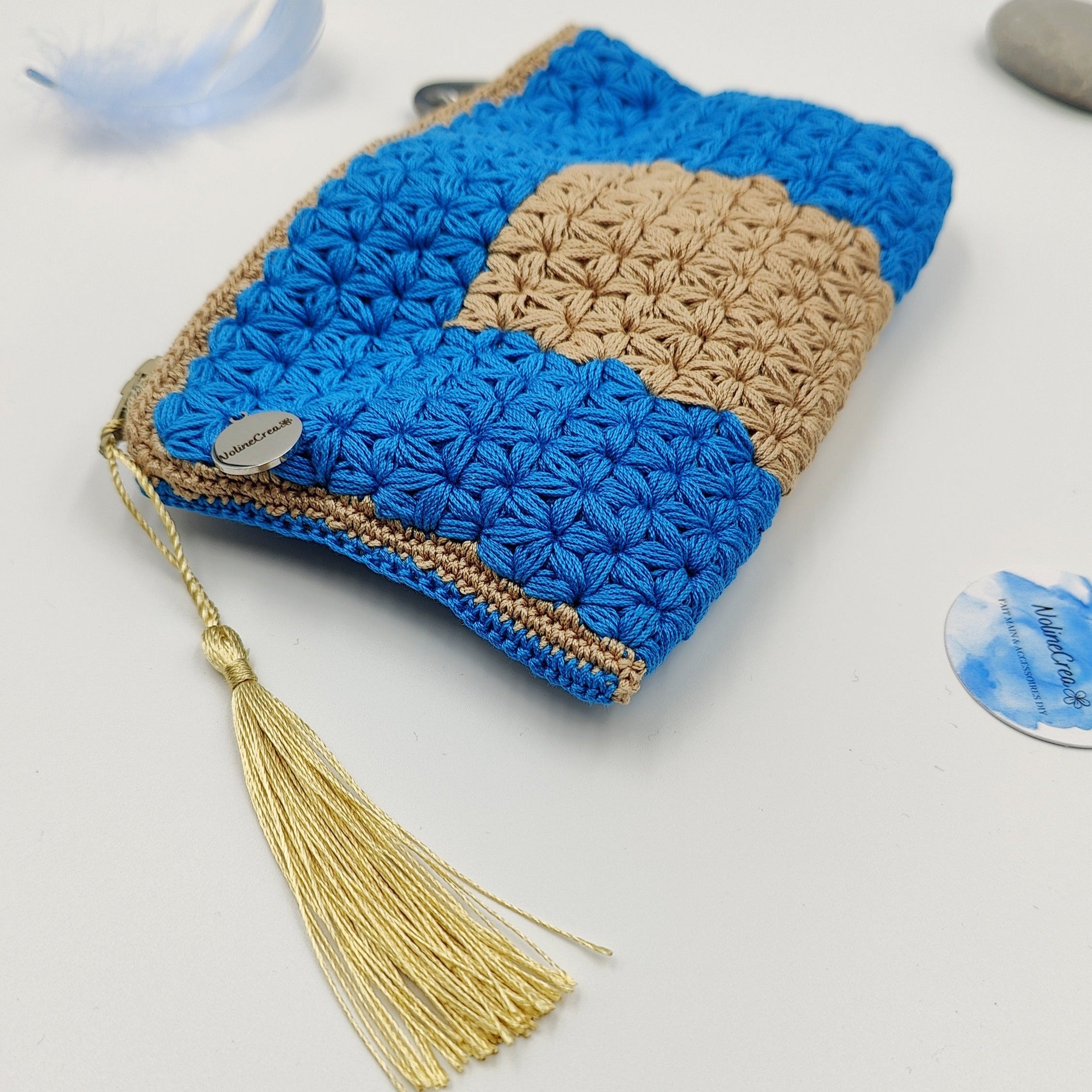 porte monnaie crochet point étoile