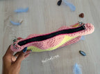 Sac crochet jaune et rose