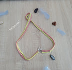 Sac crochet jaune et rose
