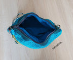 Sac à main en crochet – Dégradé de vert et bleu lagon