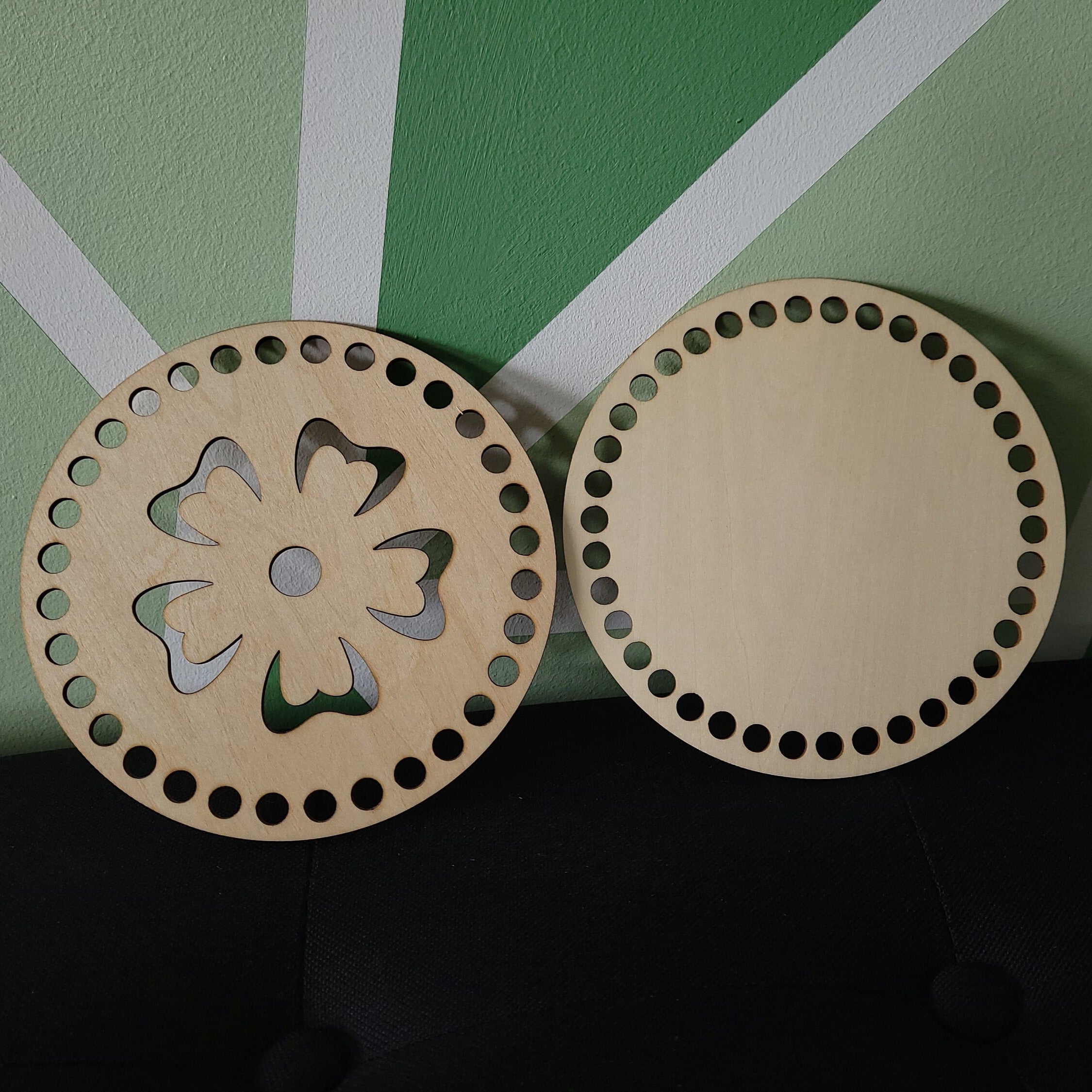 set de base en bois pour création au crochet 