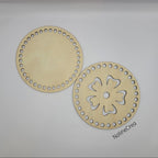 set de base en bois de 15 cm pré percer pour création au crochet