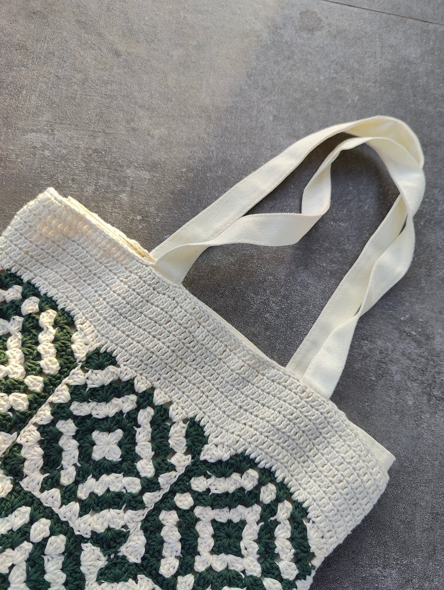 Totebag granny square en crochet