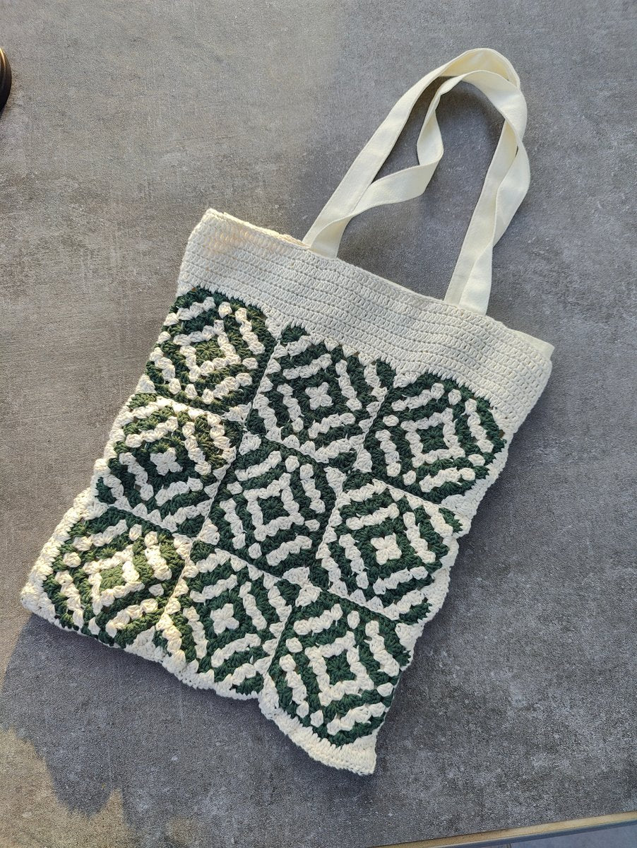 Totebag granny square en crochet